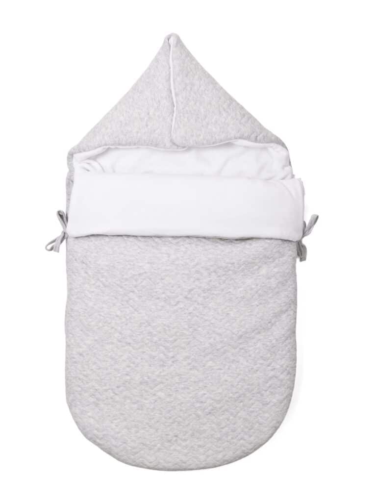 Poetree Kids - Reisslaapzak - Chevron Light Grey