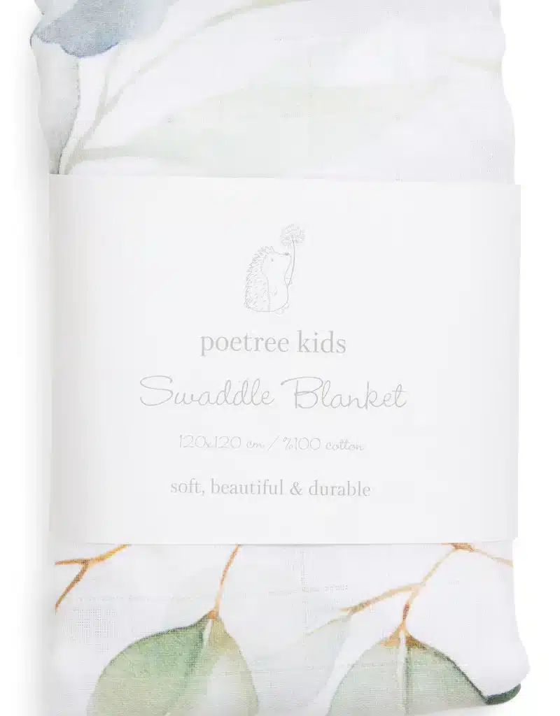Poetree Kids - Swaddle 120x120 - Botanical Print