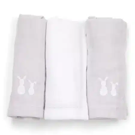 Poetree Kids - Tetra doekjes grijs/wit/grijs 60x60cm