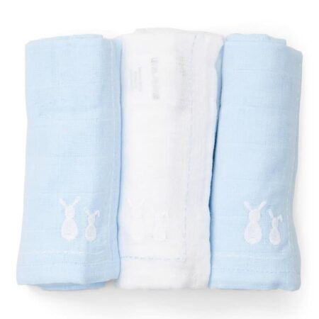 Poetree Kids - Tetra doekjes licht blauw/wit/licht blauw 60x60cm