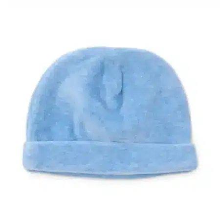 Poetree Kids - Velours baby mutsje Denim Blue