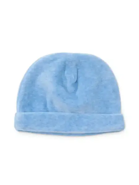 Poetree Kids - Velours baby mutsje Denim Blue