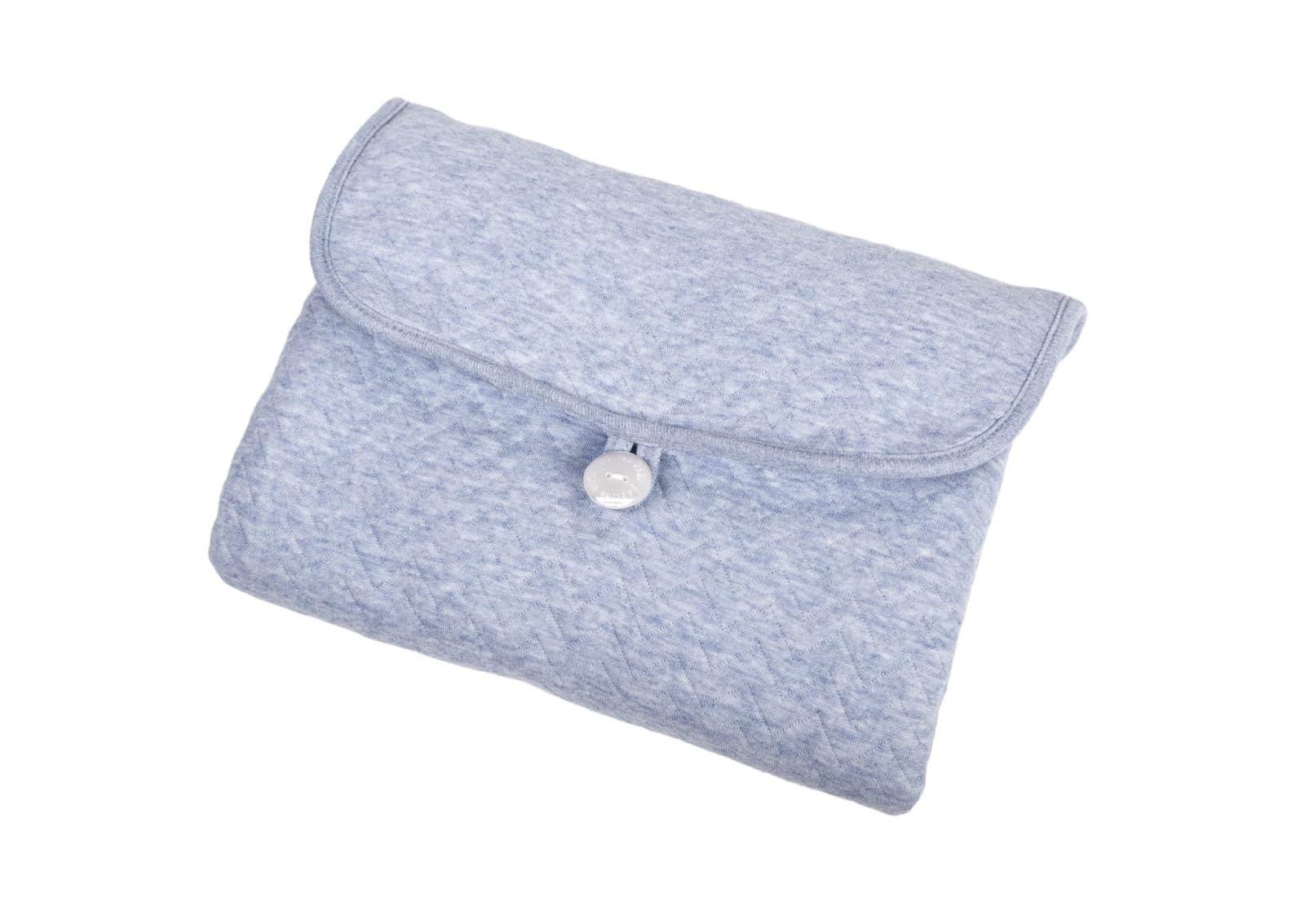 Poetree Kids - Verschoonmatje voor onderweg - Chevron Denim Blue