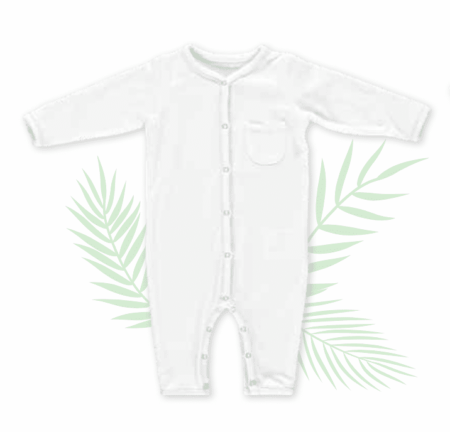 Puckababy - Sleepsuit 0-3M - Tencel - White