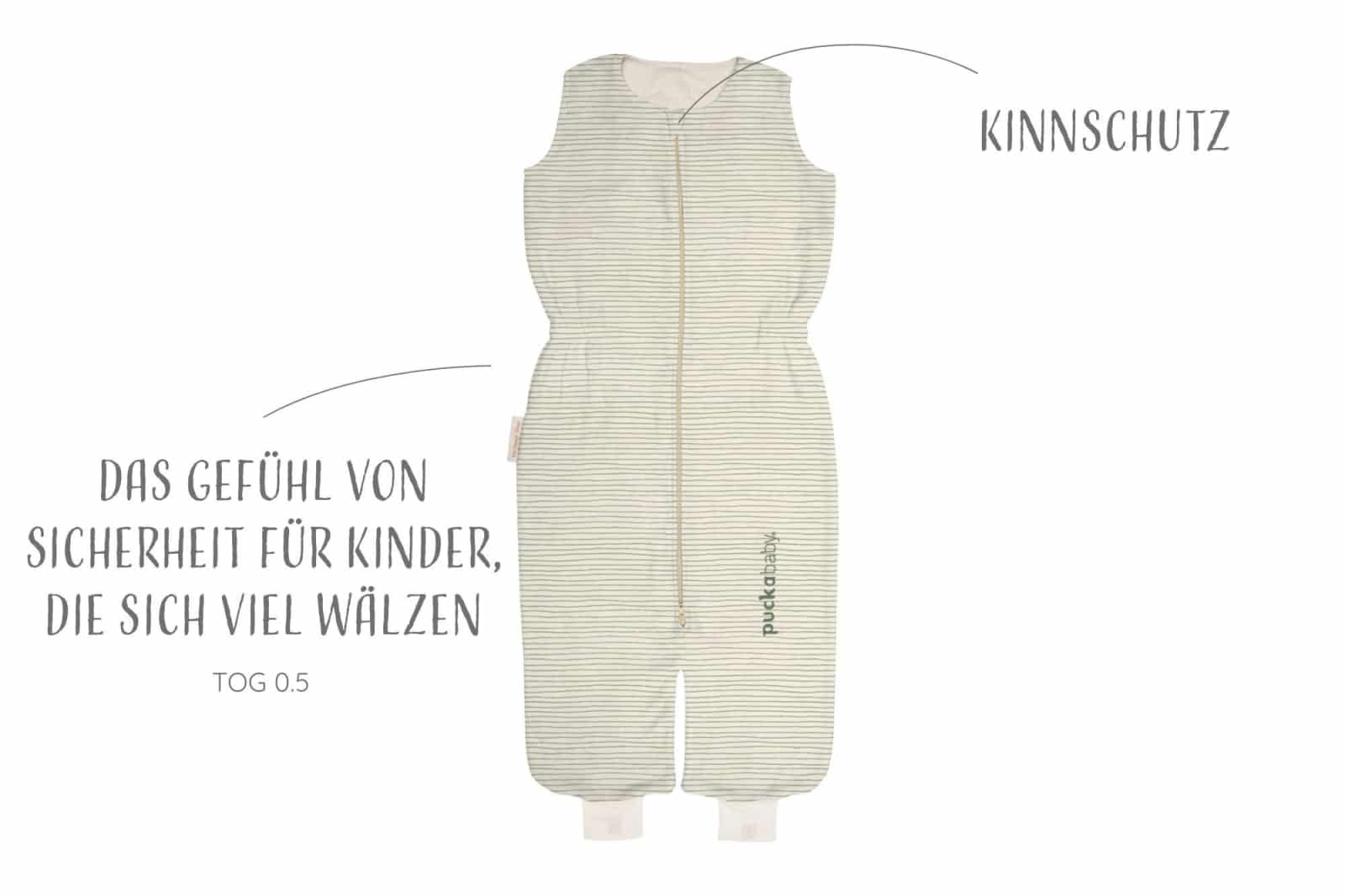 Puckababy - The Bag Kidz > 2.5 Y | 130 CM - Cotton - Green Stripes