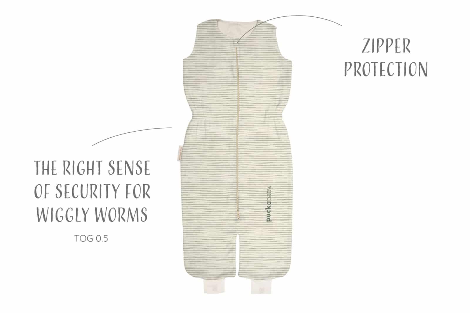 Puckababy - The Bag Kidz > 2.5 Y | 130 CM - Cotton - Green Stripes