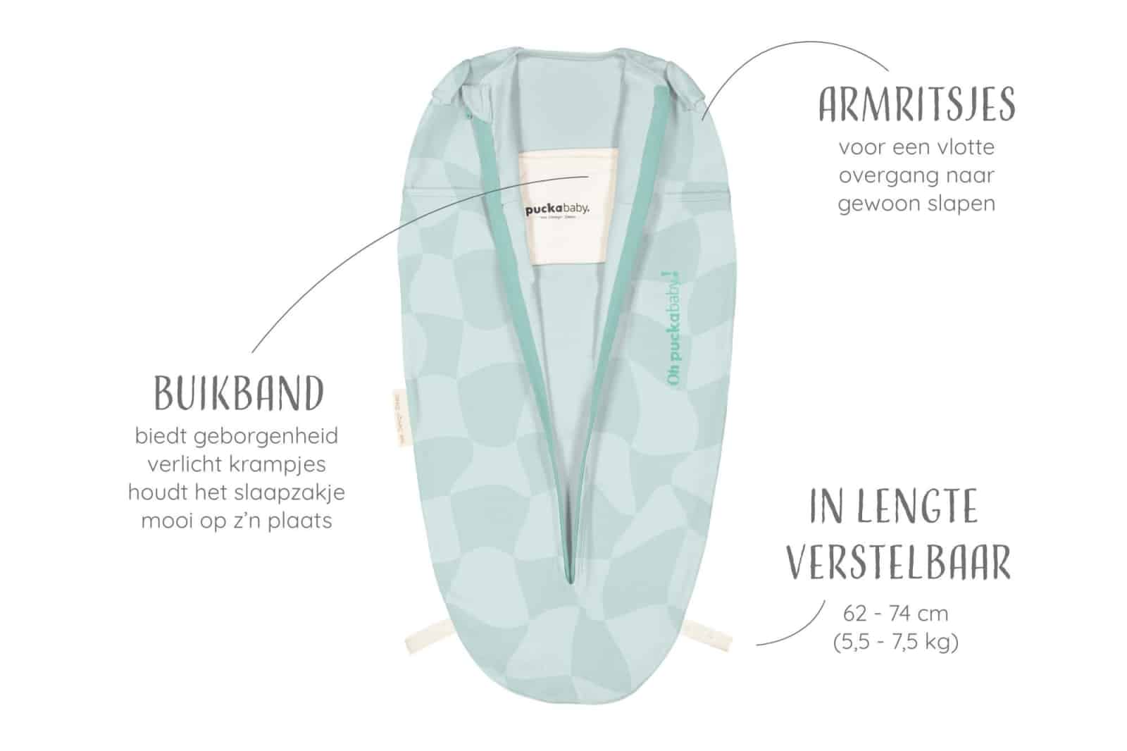 Puckababy - The Original - Mini 3/6 M - Cute Cubes - Cotton