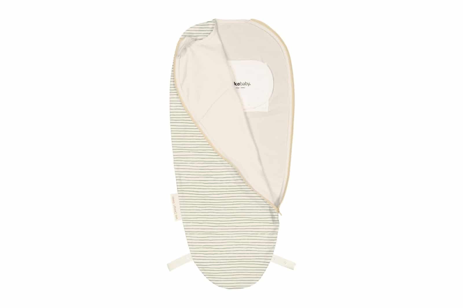 Puckababy - The Original - Piep - 0/3 M - Cotton - Green Stripes