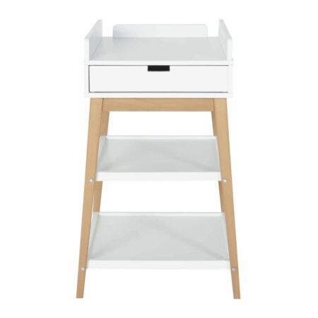 Quax - Luiertafel Hip + Lade - White/Naturel