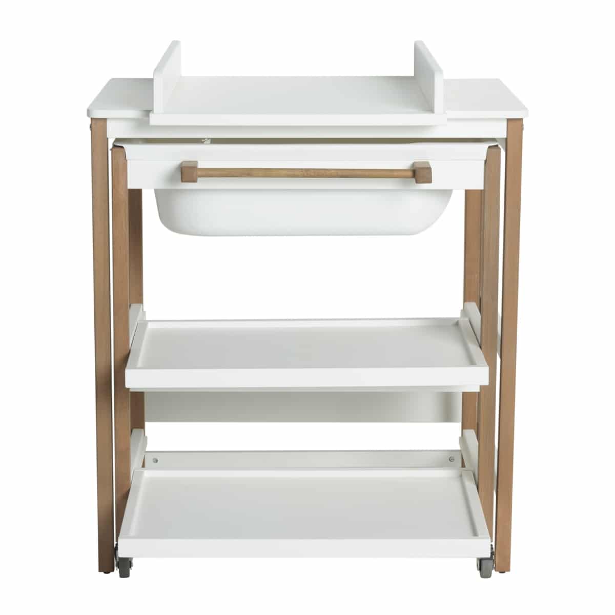 Quax - Luiertafel Met Bad Smart - White - Naturel