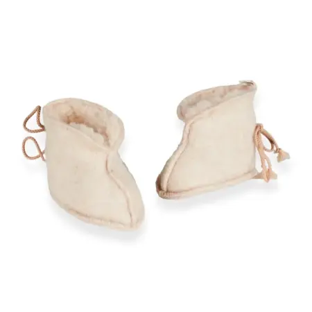 Quax - Slofjes 0-3M - 100% Merino Wool - Nutmeg