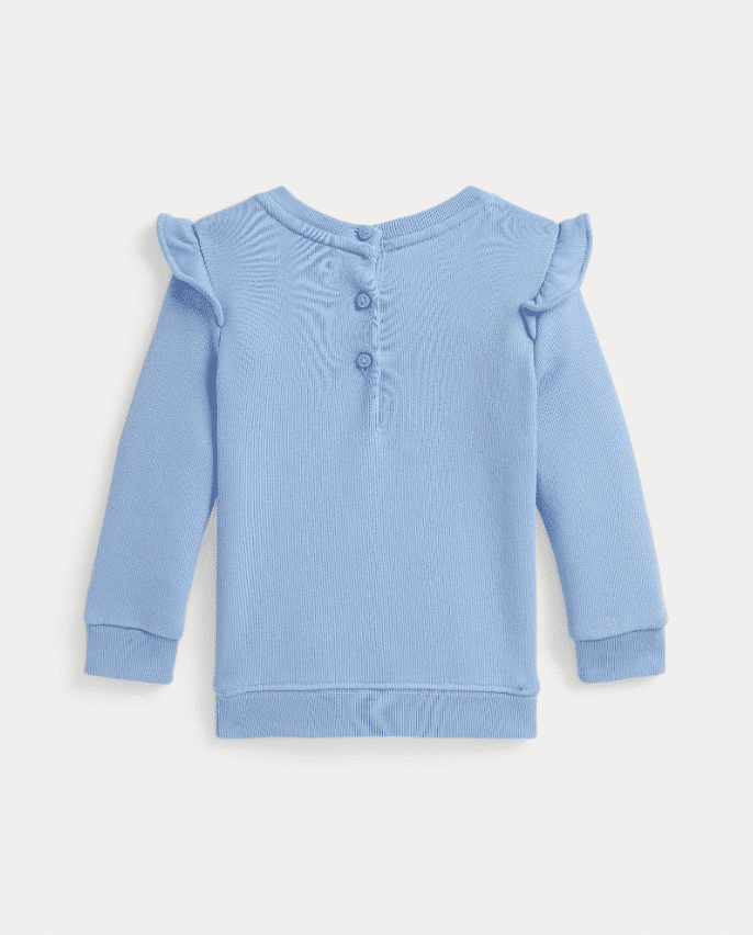 Ralph Lauren - Fleece Polo Bear sweatshirt met ruches - Chambray blue