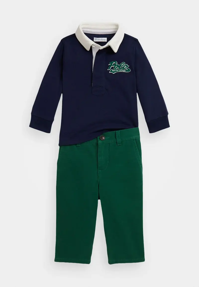 Ralph Lauren - Logo Cotton Rugby Shirt & Chino Pants set - refined navy