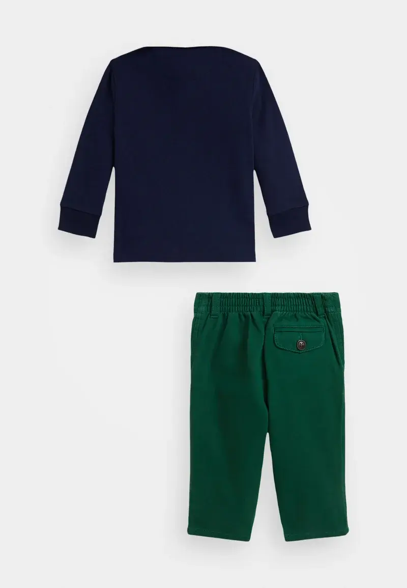 Ralph Lauren - Logo Cotton Rugby Shirt & Chino Pants set - refined navy