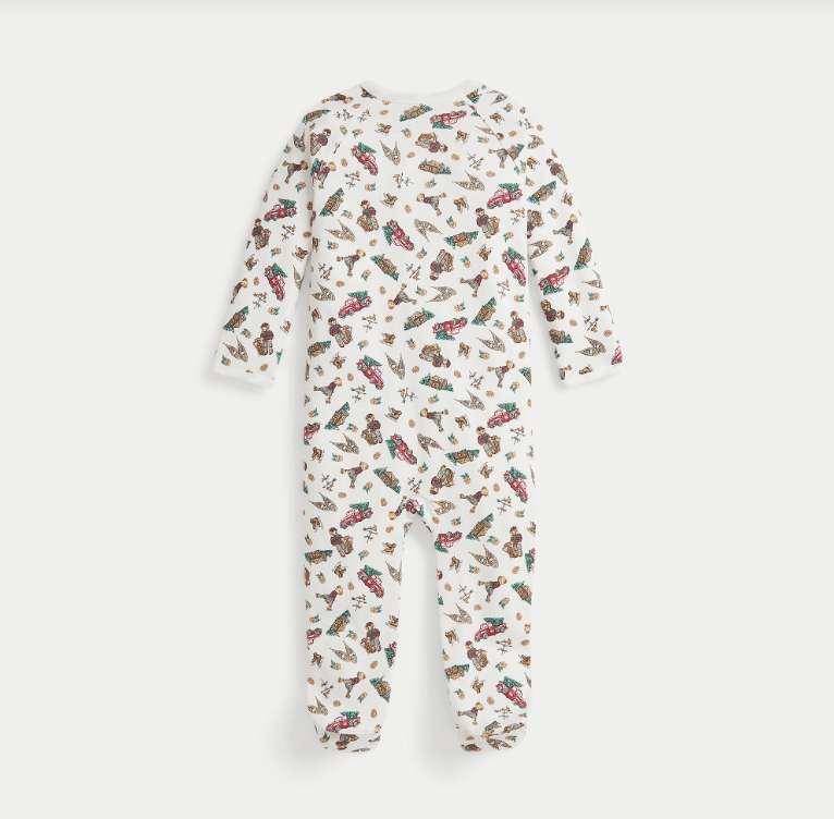 Ralph Lauren - Polo Bear Cotton Footed Coverall - Winter Wonderland