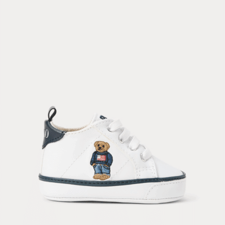 Ralph Lauren - Quilton Polo Bear Faux-Leather Sneaker