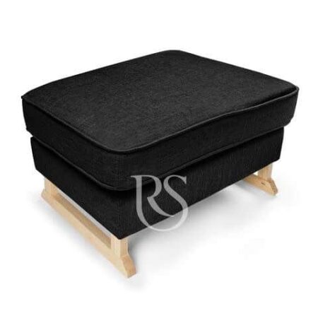 Rocking Seats - Bliss Footstool - anthracite grey, natural legs