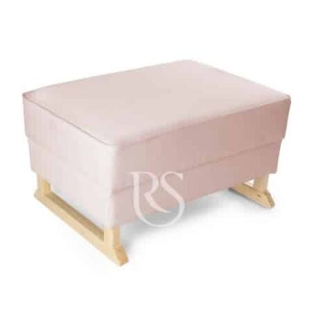 Rocking Seats - Bliss Footstool - blush pink, natural legs