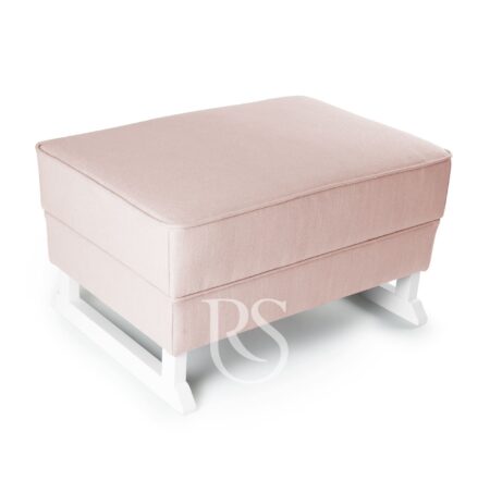 Rocking Seats - Bliss Footstool - blush pink, white legs