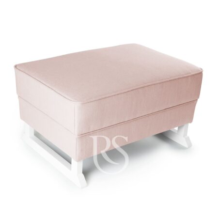 Rocking Seats - Bliss Footstool - blush pink, white legs