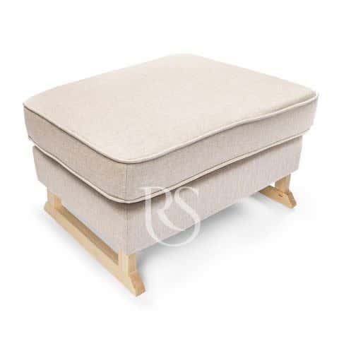 Rocking Seats - Bliss Footstool - natural linen beige, natural legs