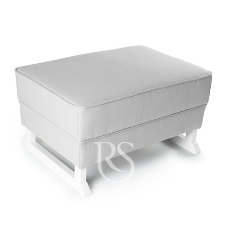Rocking Seats - Bliss Footstool - silver grey, white legs