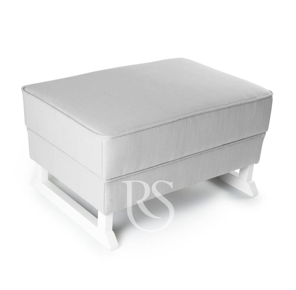 Rocking Seats - Bliss Footstool - silver grey, white legs