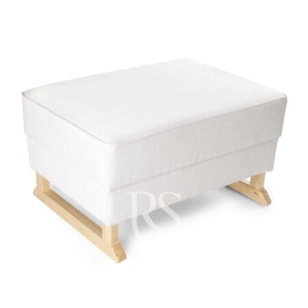 Rocking Seats - Bliss Footstool - snow white, natural legs