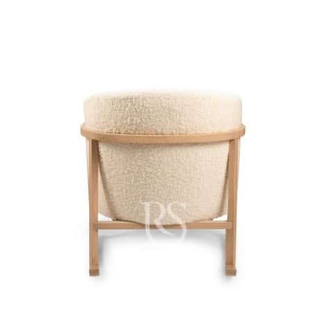 Rocking Seats - Cruz Rocker TEDDY - Off-white Teddy, natural legs