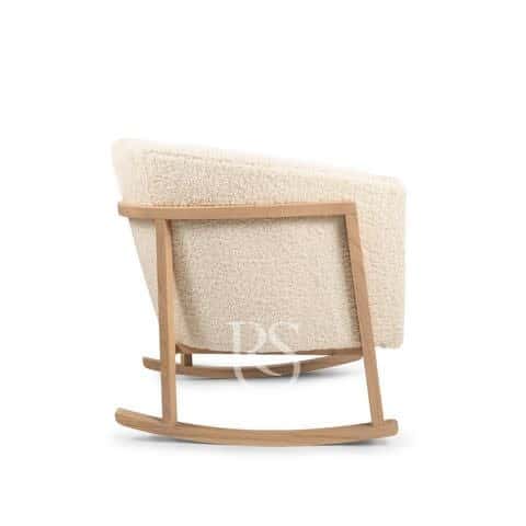 Rocking Seats - Cruz Rocker TEDDY - Off-white Teddy, natural legs