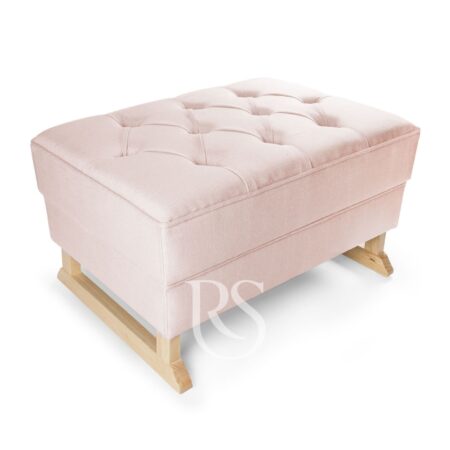 Rocking Seats - Royal Footstool - blush pink, natural legs