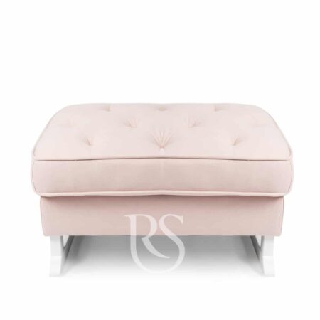 Rocking Seats - Royal Footstool - blush pink, white legs