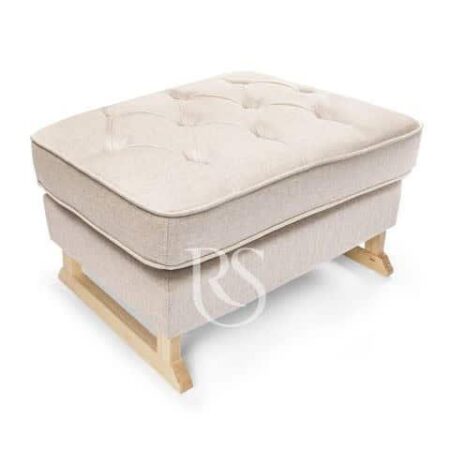 Rocking Seats - Royal Footstool - natural linen beige, natural legs