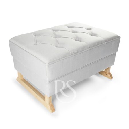 Rocking Seats - Royal Footstool - silver grey, natural legs