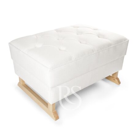 Rocking Seats - Royal Footstool - snow white, natural legs