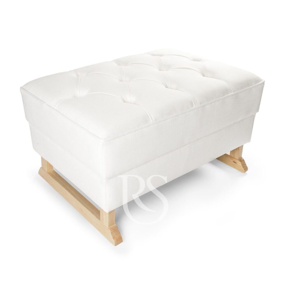 Rocking Seats - Royal Footstool - snow white, natural legs