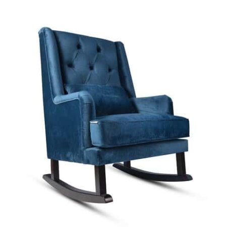 Rocking Seats - Royal Rocker velvet petrol blue, black legs