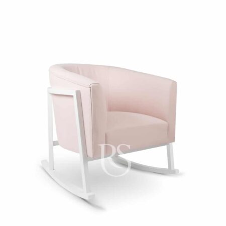 Rocking Seats - Schommelstoel Cruz Rocker Blush Pink. White Legs