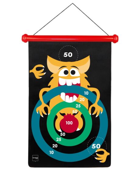Scratch  - Active Play: MAGNETISCHE DARTS Crazy Monsters 36x55cm, 2-zijdig bedrukt, in tube, 5+