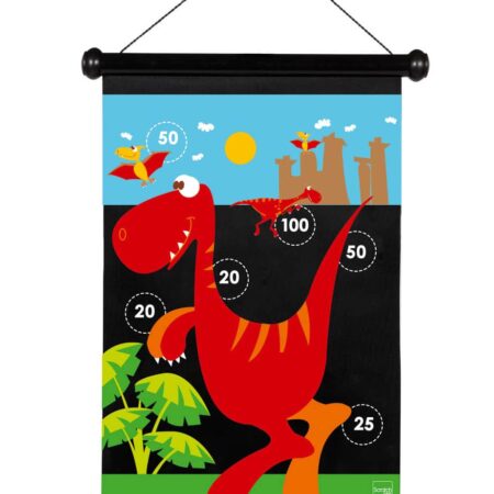 Scratch  - Active Play: MAGNETISCHE DARTS Dinosaurus 36x55cm, 2-zijdig bedrukt, in tube, 5+