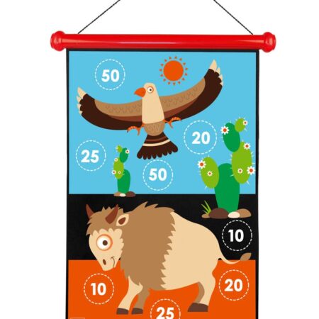 Scratch  - Active Play: MAGNETISCHE DARTS Indiaan 36x55cm, 2-zijdig bedrukt, in tube, 5+