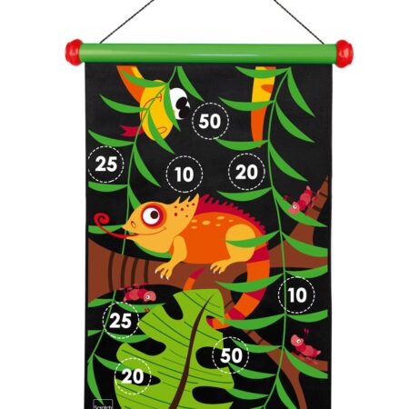 Scratch  - Active Play: MAGNETISCHE DARTS Jungle 36x55cm, 2-zijdig bedrukt, in tube, 5+