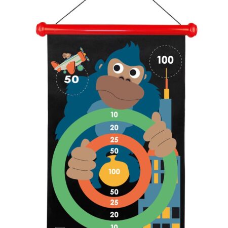 Scratch  - Active Play: MAGNETISCHE DARTS Monkeytown 36x55cm, 2-zijdig bedrukt, in tube, 5+