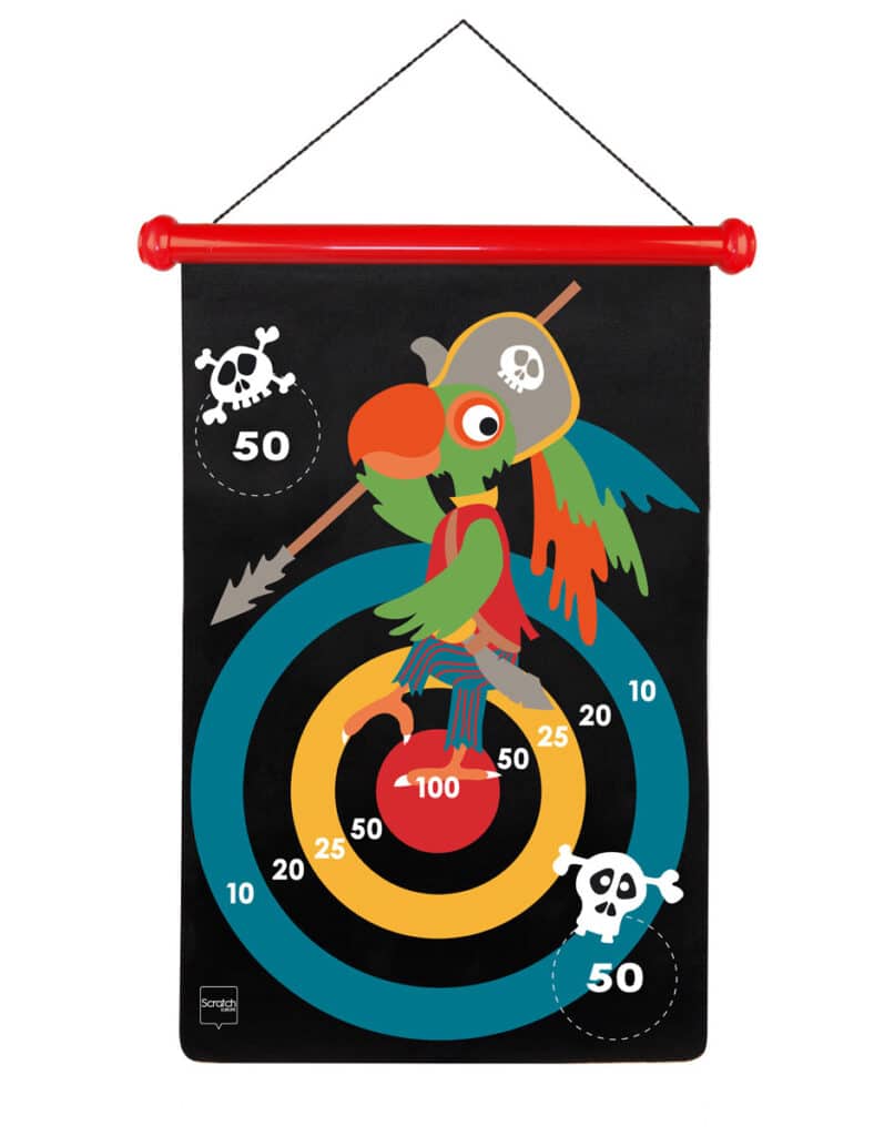Scratch  - Active Play: MAGNETISCHE DARTS Piraat 36x55cm, 2-zijdig bedrukt, in tube, 5+