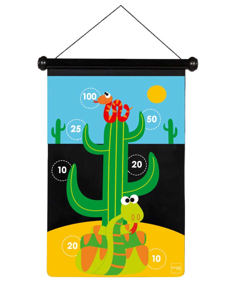 Scratch  - Active Play: MAGNETISCHE DARTS Slangen 36x55cm, 2-zijdig bedrukt, in tube, 5+