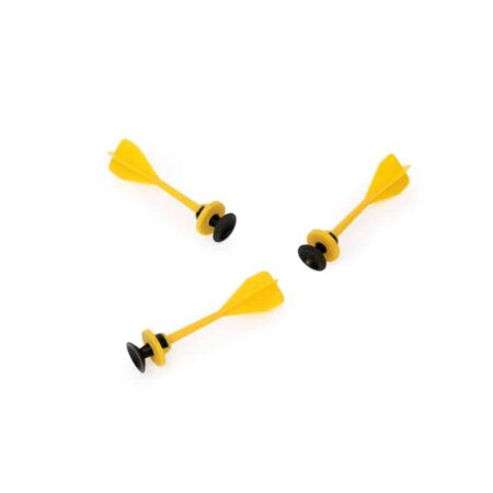 Scratch - Active Play: BLAASPIJP - DARTS SET Geel diam.2x8,2cm, set van 3 stuks, op kaart, 5+