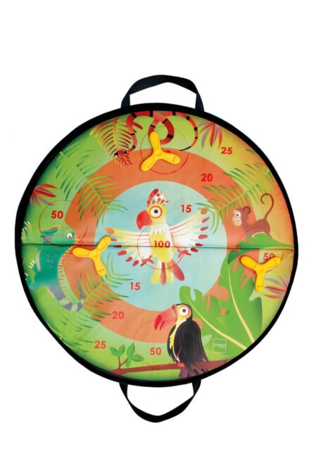 Scratch - Active Play: DISKER GAME magnetisch / Jungle diam.60cm, met 3 magnetische diskers, in doos 61x31x2cm, 3+