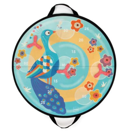 Scratch - Active Play: DISKER GAME magnetisch / Pauw diam.60cm, met 3 magnetische diskers, in doos 61x31x2cm, 3+