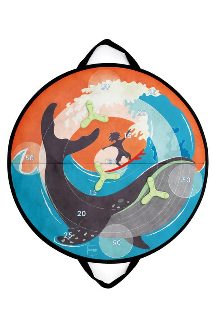 Scratch - Active Play: DISKER GAME magnetisch / Surfer diam.60cm, met 3 magnetische diskers, in doos 61x31x2cm, 3+