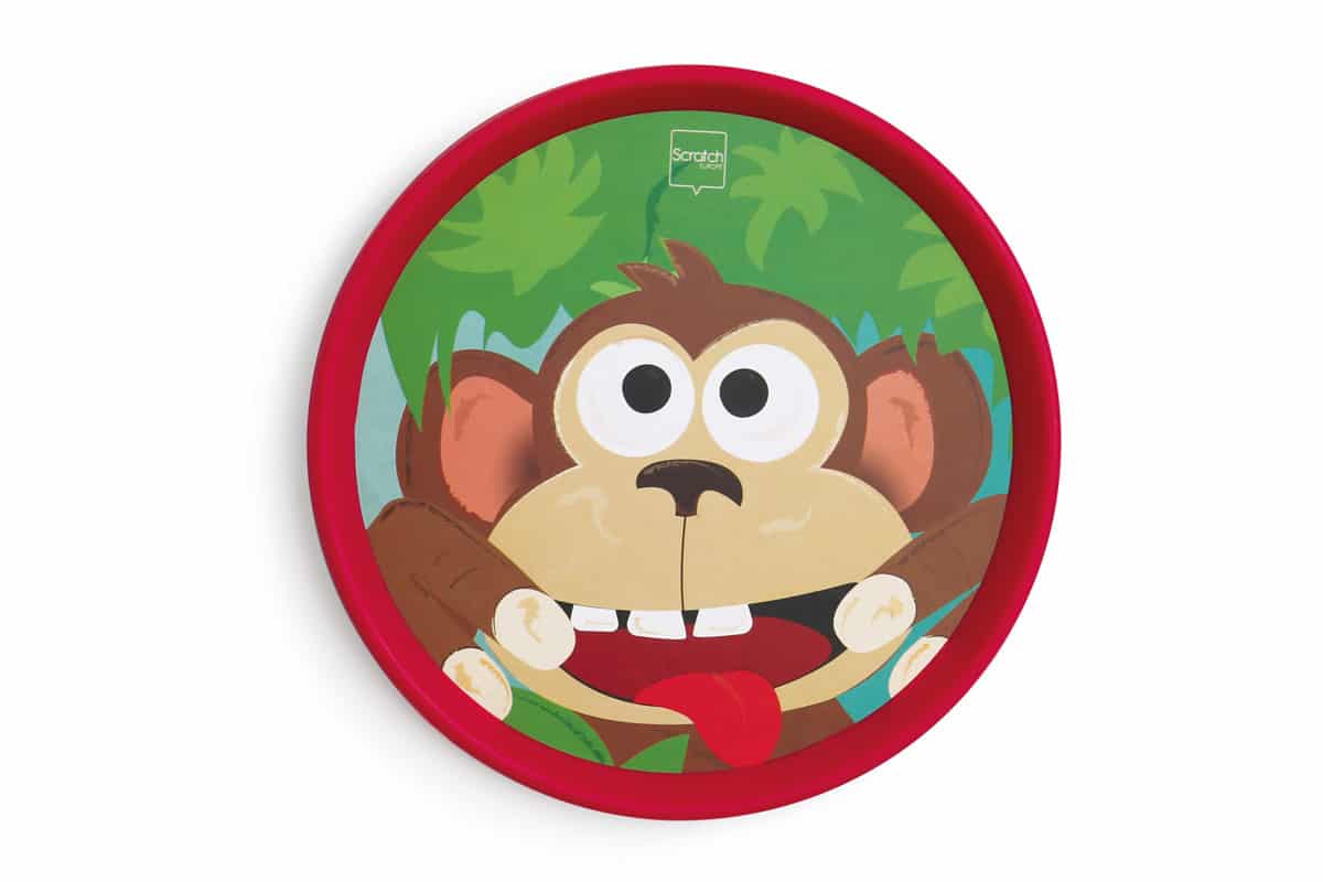Scratch - Active Play: HAND-DISKER DUO / Funny Monkey diam.20cm, met 1 magnetische disker, in doos, 3+